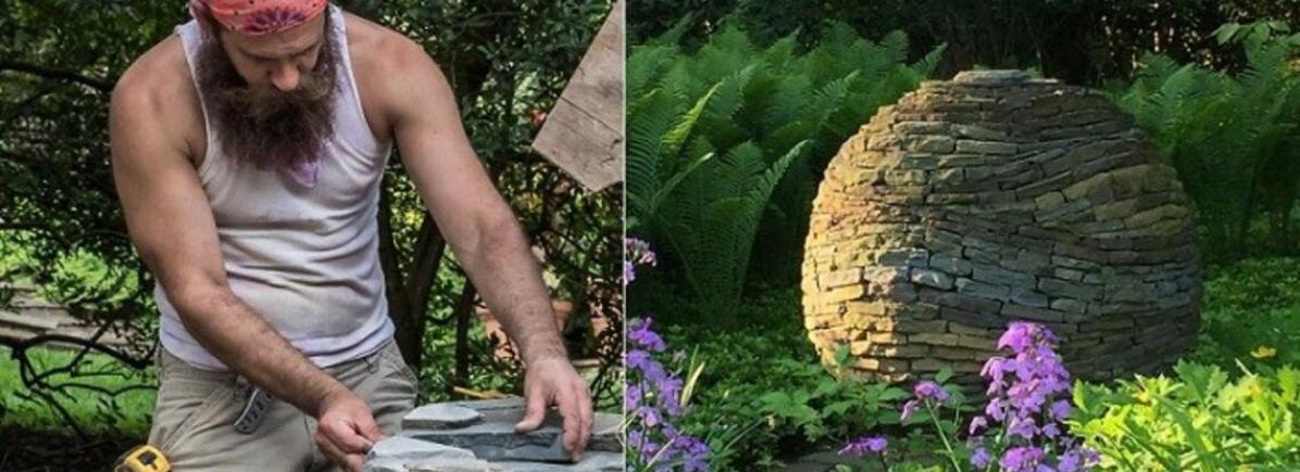 Bármilyen ragasztó és cement nélkül készíthető, csodaszép kerti kő alkotások Kerti kőalkotások - kerti kőművészet - kő alkotások a kertbe
