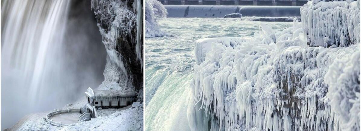 Befagyott a Niagara-vízesés! Mesébe illő látvány, nézd meg te is! Niagara-vízesés, Niagara vízesés befagyott