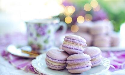 Francia macaron levendulával-recept Levendulás macaron recept