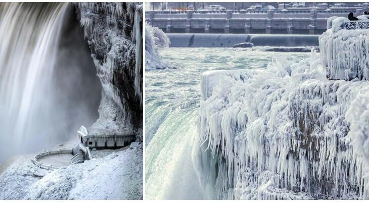 Befagyott a Niagara-vízesés! Mesébe illő látvány, nézd meg te is! Niagara-vízesés, Niagara vízesés befagyott