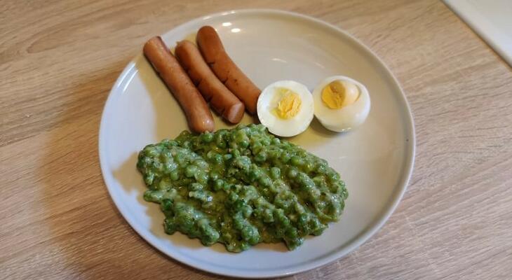 Zöldborsófőzelék recept Diétás zöldborsófőzelék