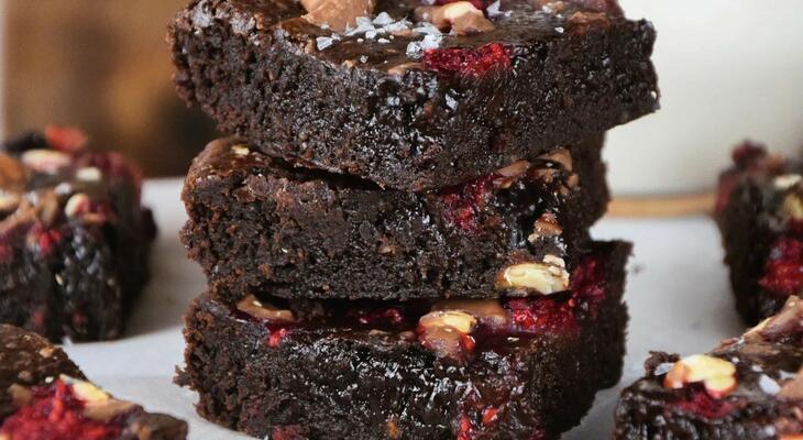 mogyorós-málnás brownie recept Brownie recept