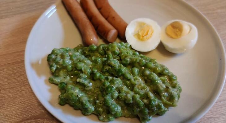 Zöldborsófőzelék recept Diétás zöldborsófőzelék