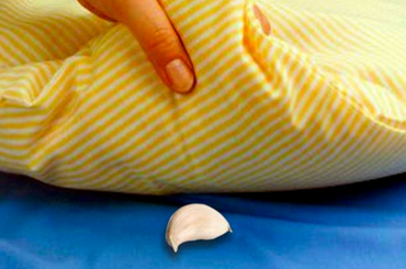 Párna alá fokhagymát tett