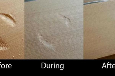 Karcok, horpadások eltüntetése bútoron