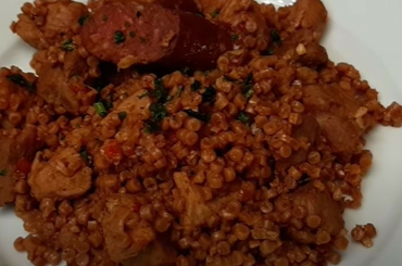 Menzás tarhonyás hús