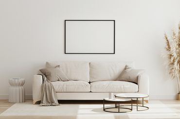 Esztétikus és izgalmas bézs nappali