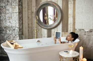 spa hangulatú fürdőszoba