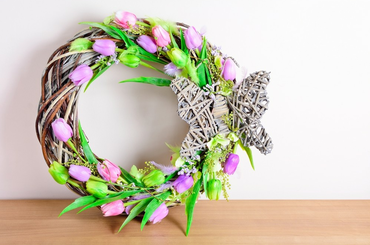 DIY tavaszi koszorú