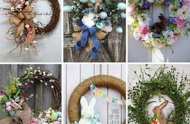 Húsvéti ajtódísz, kopogtató készítése házilag