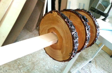 Farönk szeletekből készített lámpát