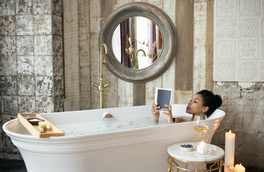 spa hangulatú fürdőszoba