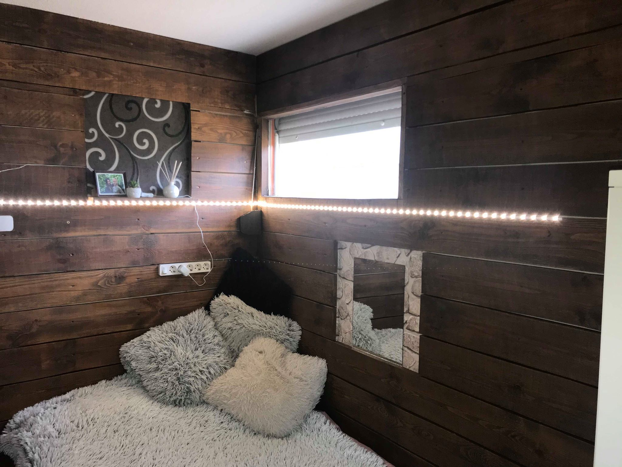 Én így használtam a hálószobámban a fát!