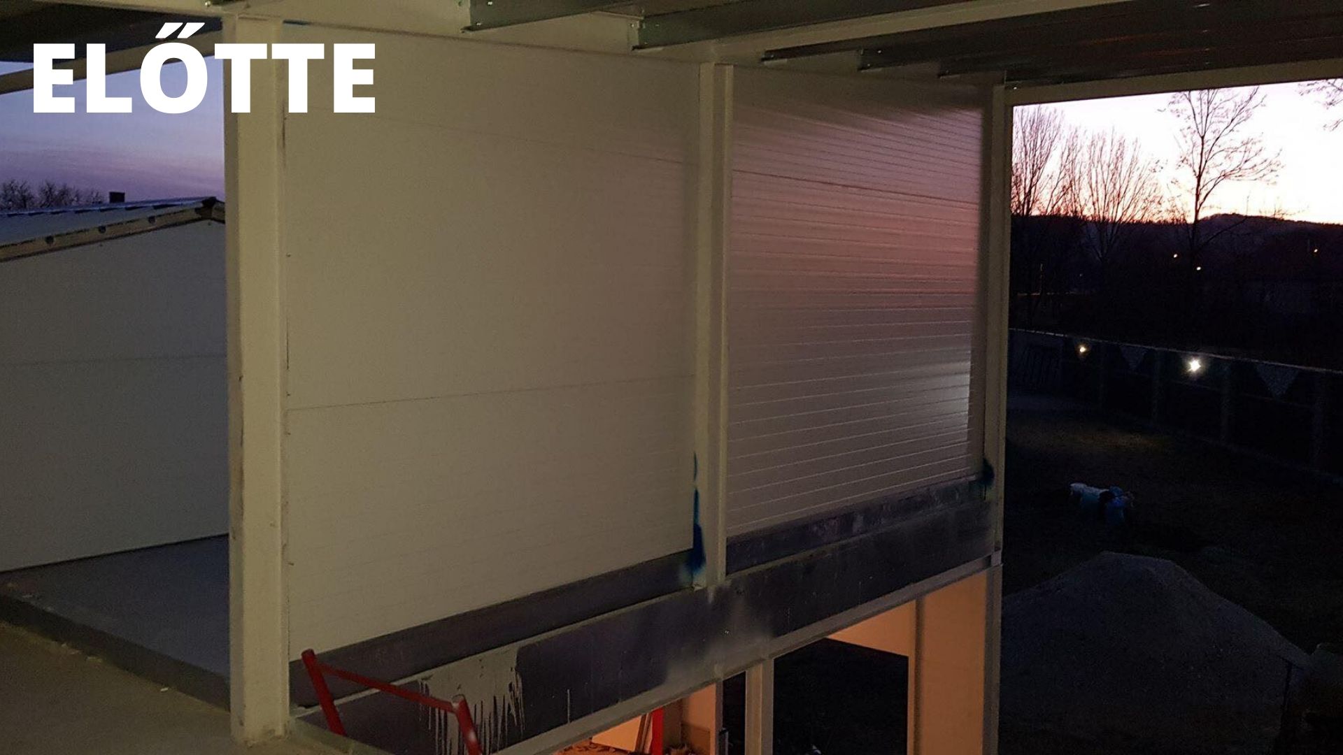 Kovács Ferenc gipszkarton munkája előtti kép