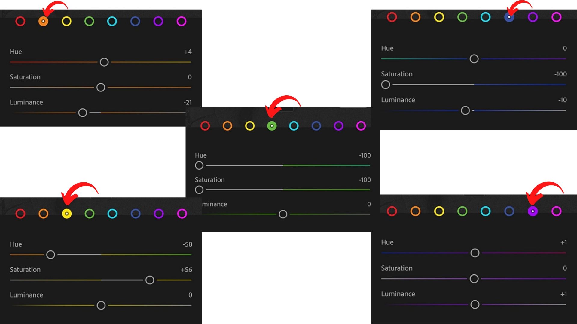 Color mix beállításai meleg képhez